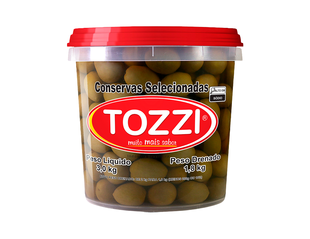 AZEITONA VERDE GORDAL 12 X 16 TOZZI 1,8 KG (CX 4 BD)